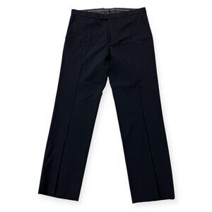 Theory Men's Black Wool Dress Pants 34x30 Straight Leg Made in USA